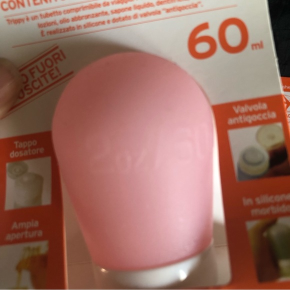 Set of 4 Trippy Silicone No Drip Cosmetic Travel Squeeze Bottles: 2 oz / 60 ml - Picture 2 of 8